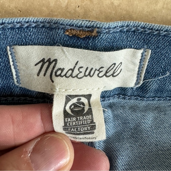 Madewell 10 Inch High Rise Roadtripper Skinny Slit Hem Womens Size 29 Blue - Picture 16 of 16